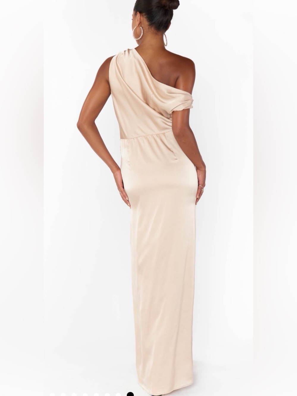 Show Me Your MuMu One-Shoulder Maxi Dress in Champagne